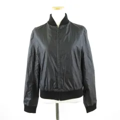 23区 オンワード樫山 ジップアップジャケット ブルゾン 長袖 黒 40 *A429