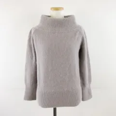 ロペ ROPE シャギーニット セーター ハイネック 長袖 グレー 38 *A497