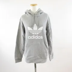 アディダスオリジナルス adidas originals パーカー スウェット 長袖 ロゴ プリント グレー XS *T449