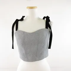 ジルバイジルスチュアート JILL by JILLSTUART ビスチェ 総柄 グレー 黒 FR *A175のサムネイル