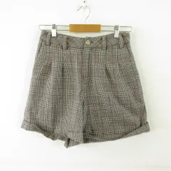 ビームスハート BEAMS HEART ショートパンツ チェック 茶 0 *T751
