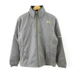 ミズノ MIZUNO ウインドブレーカー ジャケット 長袖 中綿 グレー L  *T971