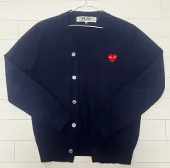 COMME des GARCONS PLAY ネイビー カーディガン M