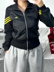 アディダス 90s ファイヤーバード ブラックイェロー トラックジャージ ジャージ 90