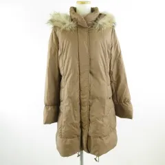 コルディア CORDIER ダウンコート 長袖 ファー 茶 42 *T32