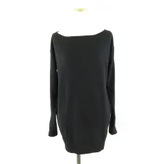 セオリーリュクス theory luxe ビッグシルエットニット チュニック 長袖 黒 38 *A883