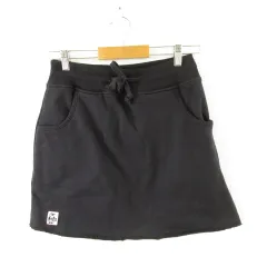 チャムス CHUMS スウェットスカート ミニ 裏起毛 黒 M *A884のサムネイル