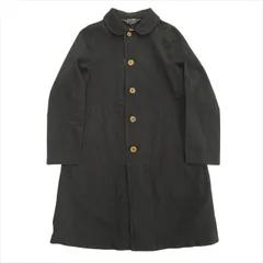 15aw コムコム コムデギャルソン COMME des GARCONS ポリ縮絨 ラウンドカラー コート ジャケット ブルゾン ジャガードストライプ 製品染め アーカイブ XS 黒 ブラック レディース◆７