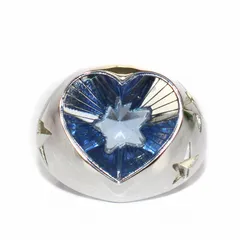 【美品✨】バカラ Baccarat メディチ リング 14号 クリスタル ブルー Baccarat バカラ／メディチ リング／クリスタルグラス・SV925／11.5号