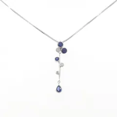 K18WG/750WG サファイヤ ネックレス 1.025CT