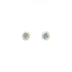 K18YG アクアマリン ピアス