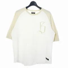 ステューシー STUSSY ネイバーフッド Tシャツ 半袖 ラグランスリーブ BONEYARDS プリント L ホワイト ベージュ