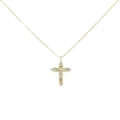 K18YG クロス ダイヤモンド ネックレス 0.1CT