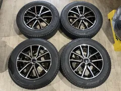 【2512062】スタッドレス 15インチ 5.5J +43 PCD100 4H + BRIDGESTONE BLIZZAK VRX3 185/65R15 2023年 7.5mm 8mm アクア ノート ティーダ MAZDA2 デミオ bB フリード 等