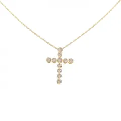 K18YG クロス ダイヤモンド ネックレス 1.00CT