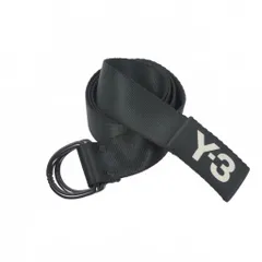 ワイスリー Y-3 ヨウジヤマモト ロゴ刺繍 リングベルト テープベルト S 118cm 黒 ブラック