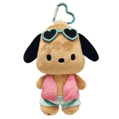 ヤスダ通商 サンリオキャラクターズ 日焼けマスコットシリーズ ポーチ ポチャッコ 約W10xD8xH15cm PCﾋﾔｹﾏｽｺｯﾄﾎﾟｰﾁ [ポチャッコ]