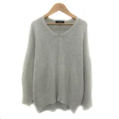 アンタイトル UNTITLED ニット カットソー 長袖 Vネック オーバーサイズ 2 ライトグレー /YS19