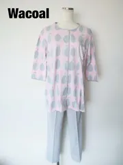 【新品】Wacoal　ワコール　ルームウェア パジャマ　上下サイズ違い　トップス/パンツ　L/Mサイズ　ピンク×ブルー系/グレー　可愛い　おしゃれ　送料込み　6462014