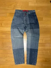 (31)032c ワークショップ デニム パッチワーク ズボン