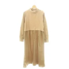 アフタヌーンティー Afternoon Tea 布帛切替ワンピース ロング 長袖 MR ベージュ カーキベージュ /DO ■OS