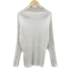 ミスティック mystic リブニット カットソー 長袖 ハイネック F ライトベージュ /YM48