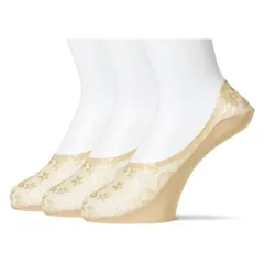 [オカモト] 脱げない ココピタ フットカバー 深め ローファー用 シームレス パンプス レディース D440-425 ベージュ(レース) 23