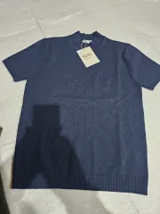 グリメロ メンズ 冬 ラウンド タートルネック ニット 半袖 Tシャツ