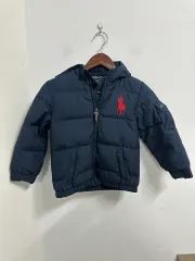 ア arableヴィンテージ ポロラルフローレン ネイビー ダウン アウター 6T
