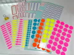 蛍光 견출지オールインワンステッカーセット