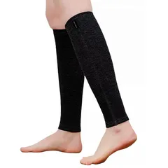 【新品】 [SoeKewo] レッグウォーマー メンズ レディース シルク裏起毛 あったか 冷え対策 冬 防寒 温活 夏 冷房対策 就寝用 美脚 洗える (ブラック)