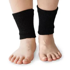 【新品】 [絹屋] シルク混 手首・足首ウォーマー アームウォーマー レッグウォーマー レディース メンズ ユニセックス SO7367 日本製 鉄黒色 1