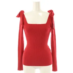 レッド ヴァレンティノ RED VALENTINO リボンリブニット カットソー S レッド /DO ■OS