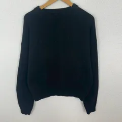 Lui's ルイス ニット セーター 無地 ブラック Sサイズ メンズ 古着 モード シティーボーイ　シンプル