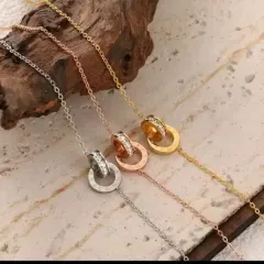 リング ローマ数字ネックレス シルバー/ゴールド/ローズゴールド