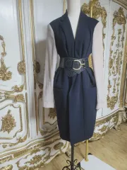 バイカラー ロング ONE PIECE ジャケット