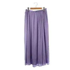 ルーニィ LOUNIE フレアスカート イージー マキシ ロング 38 紫 パープル /AT ■OS