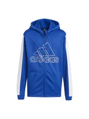 スウェット パーカー キッズ カラーブロック バッジ オブ スポーツ スウェットパーカー [(HM9596)ロイヤルブルー/ホ] [140]