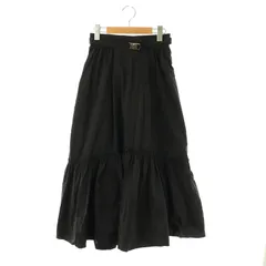 トランテアン ソン ドゥ モード 31 Sons de mode ティアードスカート フレア ナイロン ベルト付き 36 黒 /MI ■OS