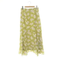 スピック&スパン Spick&Span U 花柄マキシスカート フレア ロング 38 緑 グリーン /AT ■OS