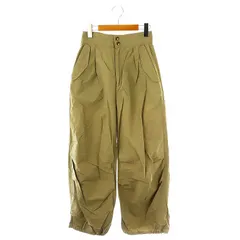 マウジー MOUSSY DRAWSTRING TUCK パンツ ワイドパンツ 1 カーキグレー /DF ■OS ■SH