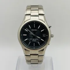（T743）希少！良品 正常稼動【渡辺力氏デザイン】SEIKO セイコー 電波ソーラー SPIRIT スピリット TITANIUM SBTM113 7B42-0AN0 ブラックダイヤル 人気 時計 メンズ ユニセックス