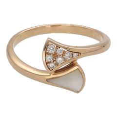 [중고] BVLGARI 불가리 데바 드림 링 약 16.5호 353806 K18PG 다이아몬드 마더 오브 펄 핑크 골드 쉘 반지 25012682 RS