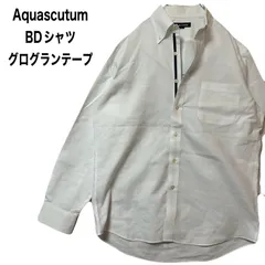Aquascutum　アクアスキュータム　長袖シャツ　ボタンダウン　グログランテープ　日本製