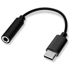 PGA PG-35CCN01BK ブラック 3.5mmイヤホン変換アダプタ for USB Type-Cのサムネイル