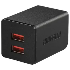 バッファロー(BUFFALO) BSMPA2402P2TBK ブラック BSMPA2402P2Tシリーズ 2.4A USB急速充電器 2ポートタイプ