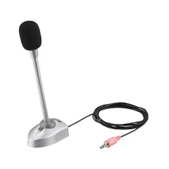 バッファロー BSHSMPM110SV シルバー 3.5mm 3極ミニプラグ マイク 接続 スタンドマイク BSHSMPM110SVのサムネイル