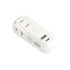 カシムラ WM-26-WH ホワイト 旅行用2AC2USB A+C 12W リバーシブル 自動識別 USBポート WM26のサムネイル