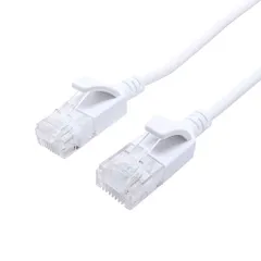ミヨシ C6A-S05WH ホワイト カテゴリー6A 極細LANケーブル 5mのサムネイル