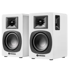 オーディオテクニカ(audio-technica) AT-SP3X-WH ホワイト パワードブックシェルフスピーカー 有線とワイヤレス接続で楽しめるパワードスピーカー